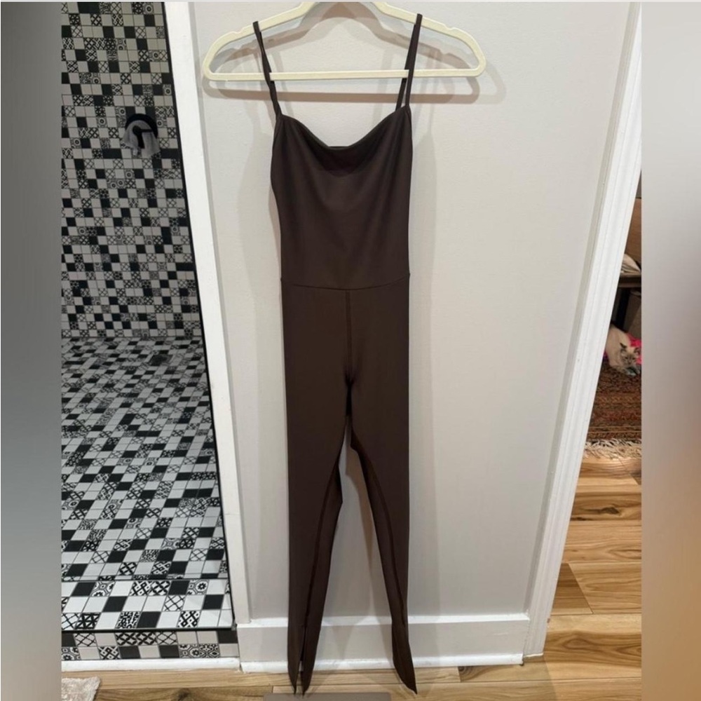 Brown Alo flare leg jumpsuit